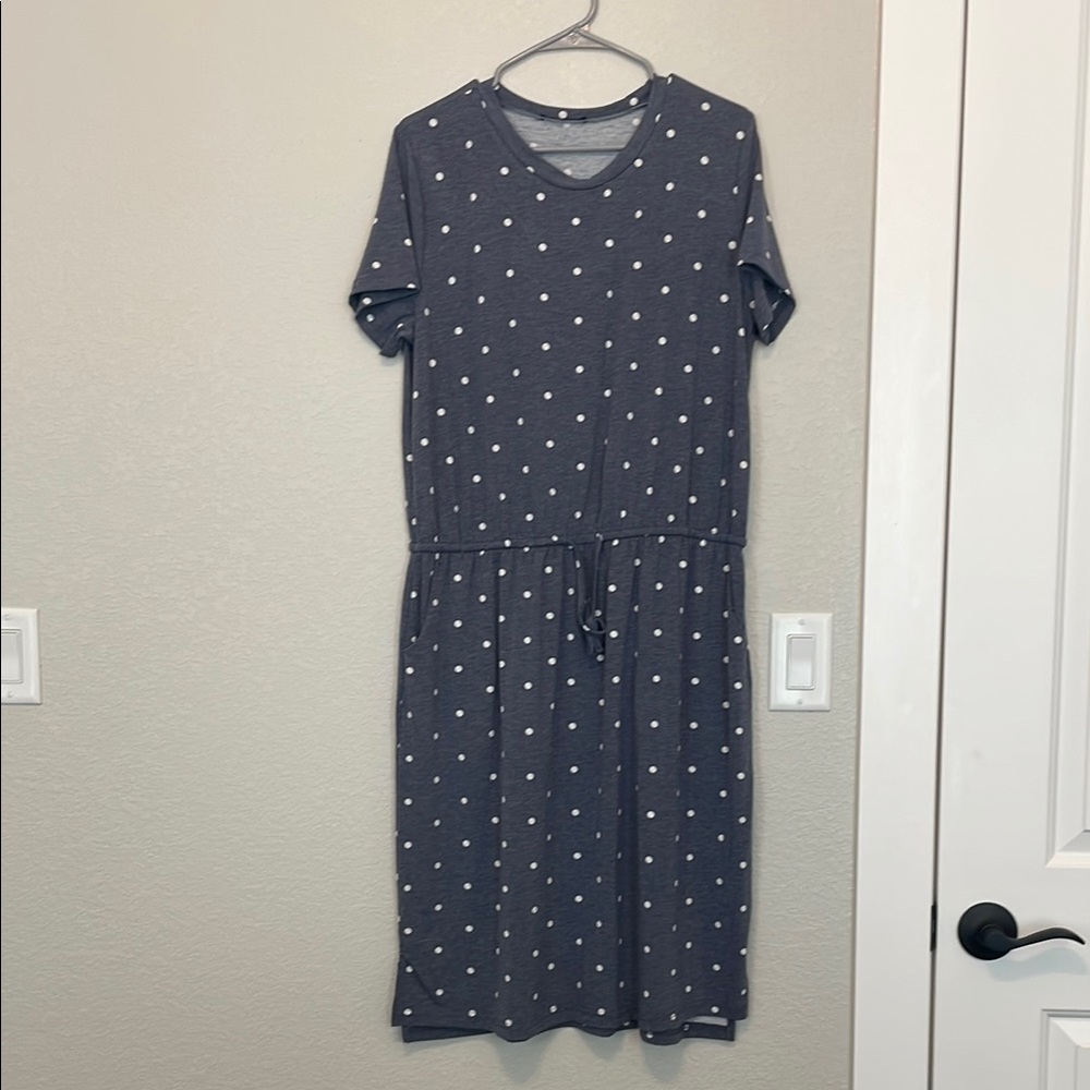 Polka Dot Gray Dress